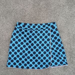 Lulu-B Blue Wrap Skort Medium Golf Tennis Watersports Swim Athletic Outdoors
